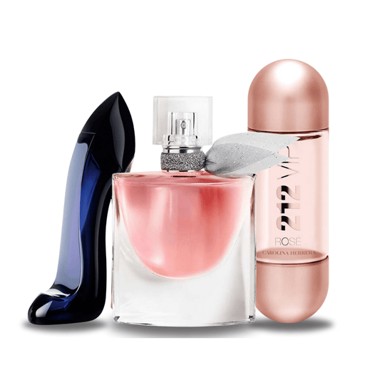 Kit 3 perfumes GOOD GIRL, LA VIE EST BELLE, 212 VIP ROSÉ (Eau de Parfum)