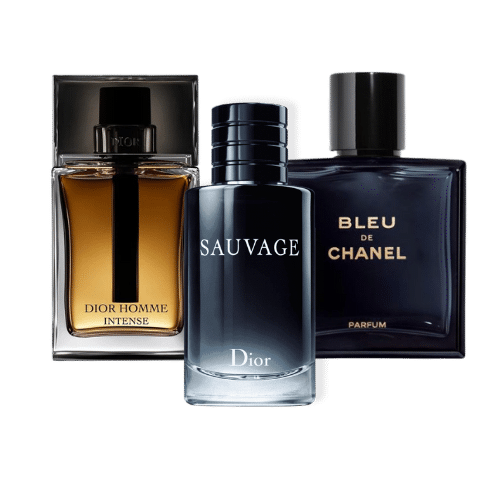 Kit de 3 perfumes Sauvage, Bleu, Homme Intense (Eau de Parfum)