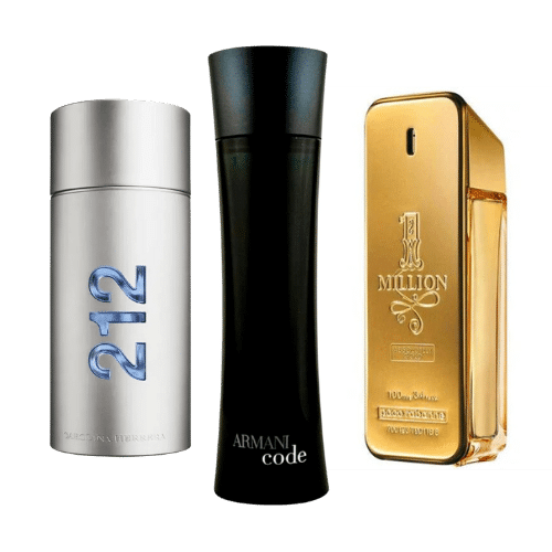 Kit 3 perfumes 212 Men NYC, One Million, Hombre (Eau de Parfum)