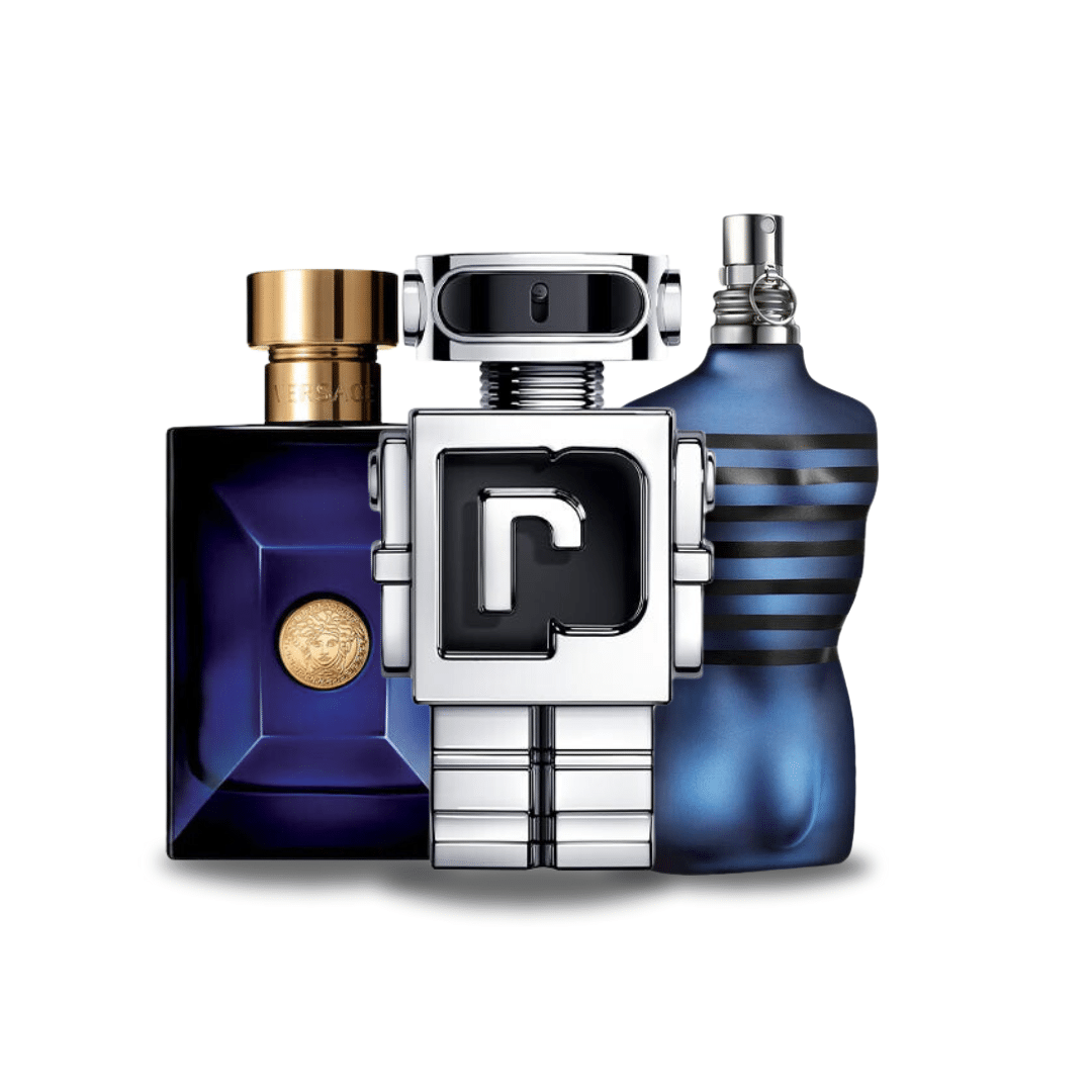 Kit 3 perfumes DYLAN BLUE, PHANTOM, Gaultier ULTRA MALE (Eau de Parfum)