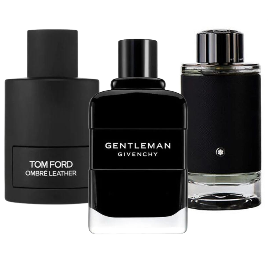 Kit 3 perfumes Tom Ford Ombre Leathe, Givenchy Gentleman, Montblanc Explorer (Eau de Parfum)