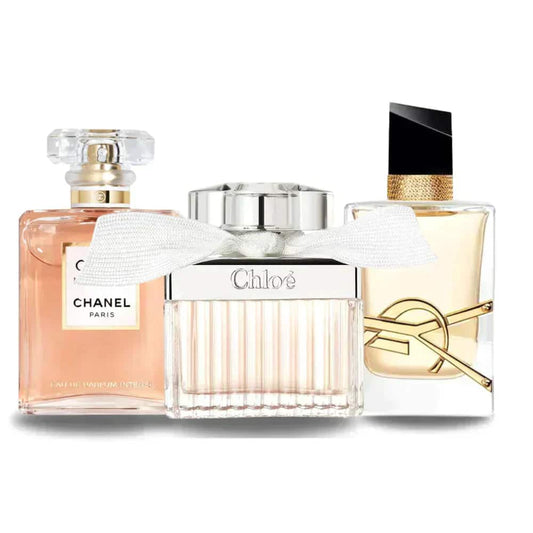 Kit 3 perfumes COCO MADEMOISELLE, LIBRE, CHLOÉ (Eau de Parfum) 